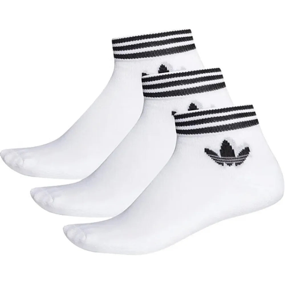 Chaussettes Adidas Trefoil blanches (3 paires) - Kyoukaï