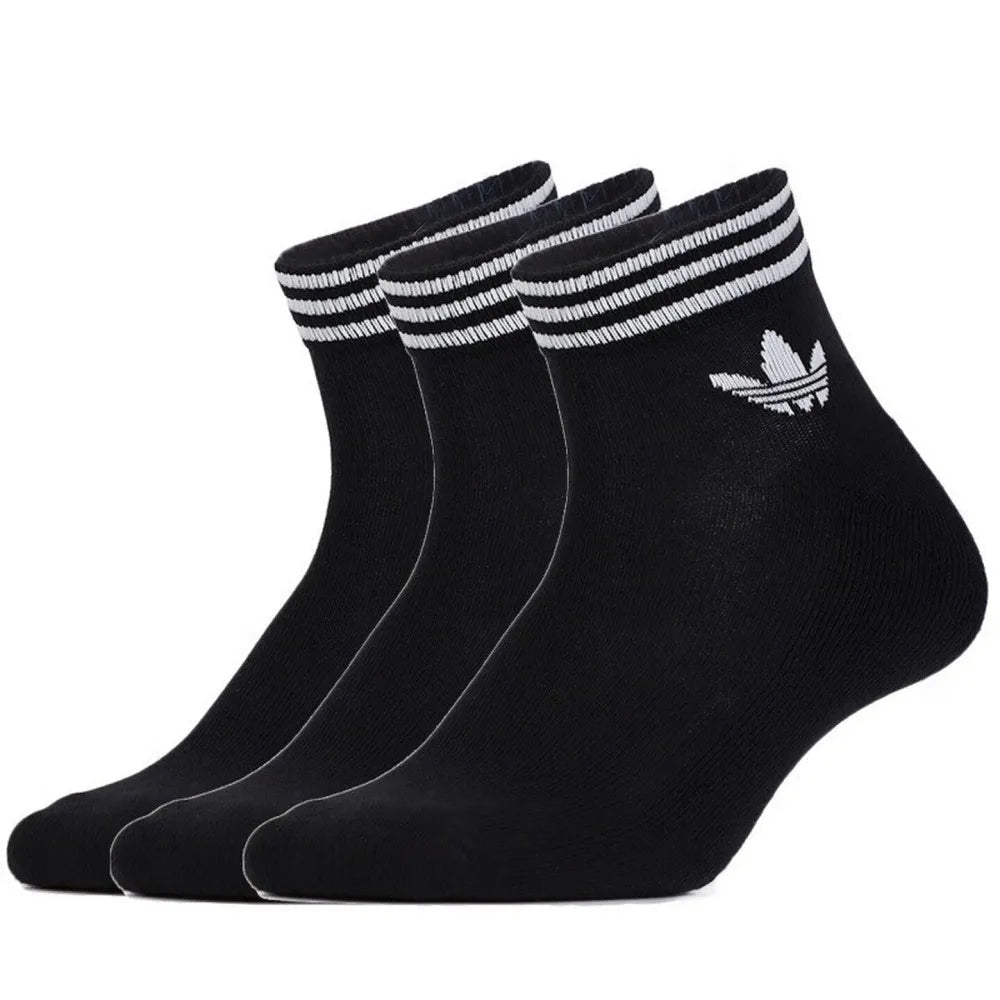 Chaussettes Adidas Trefoil blanches (3 paires) - Kyoukaï