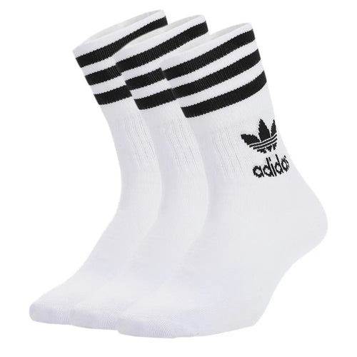 Chaussettes Adidas Trefoil blanches (3 paires) - Kyoukaï