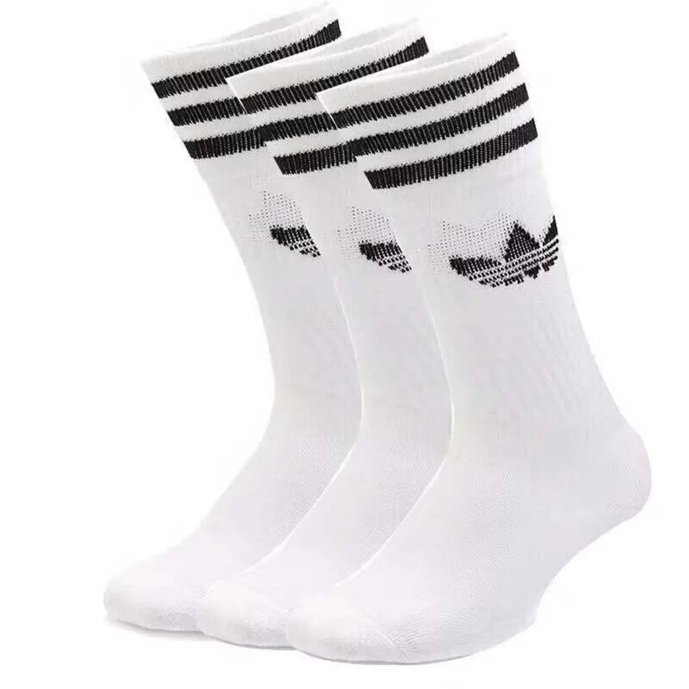 Chaussettes Adidas Trefoil blanches (3 paires) - Kyoukaï