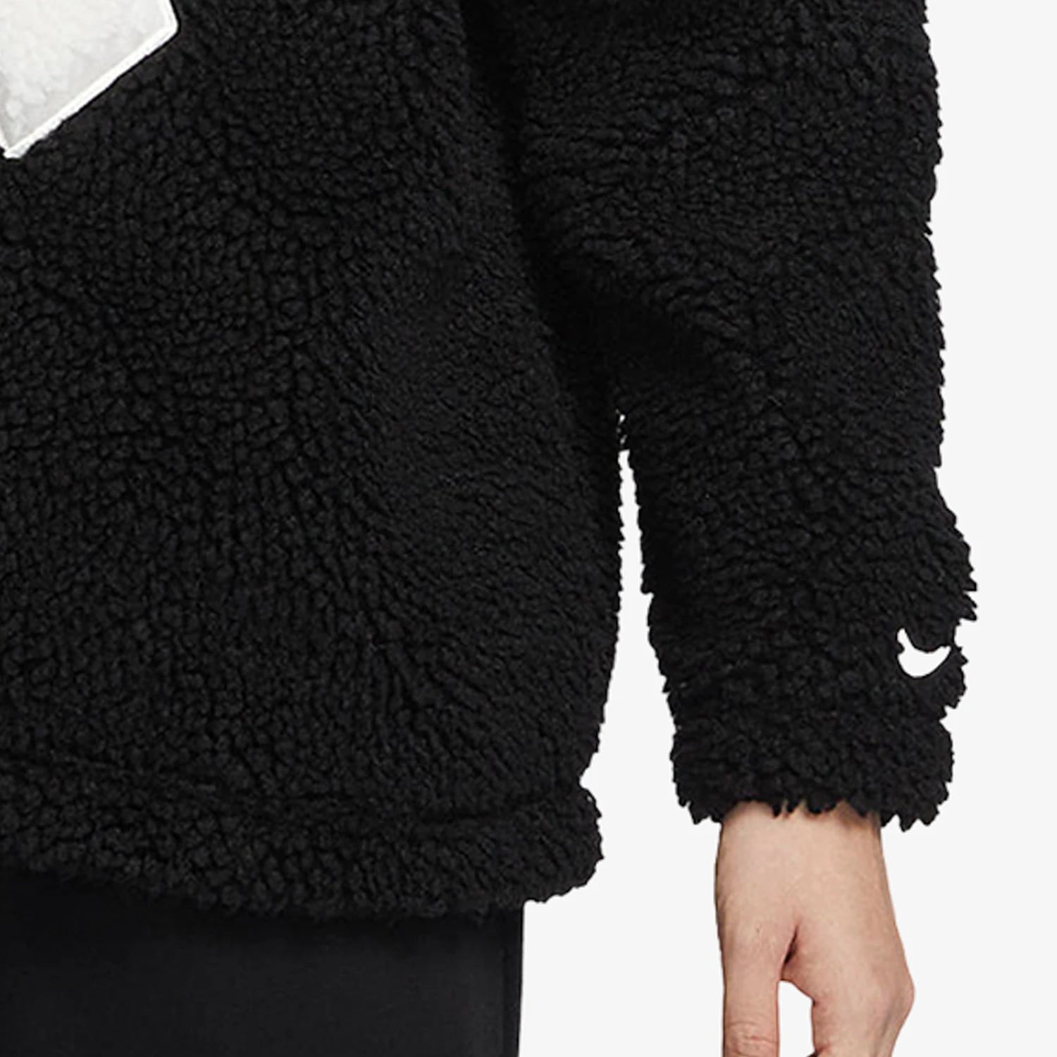 Nike Official Genuine Winter New Arrival Women's Faux Shearling Warm Hooded Casual Jacket FB8696 - Kyoukaï