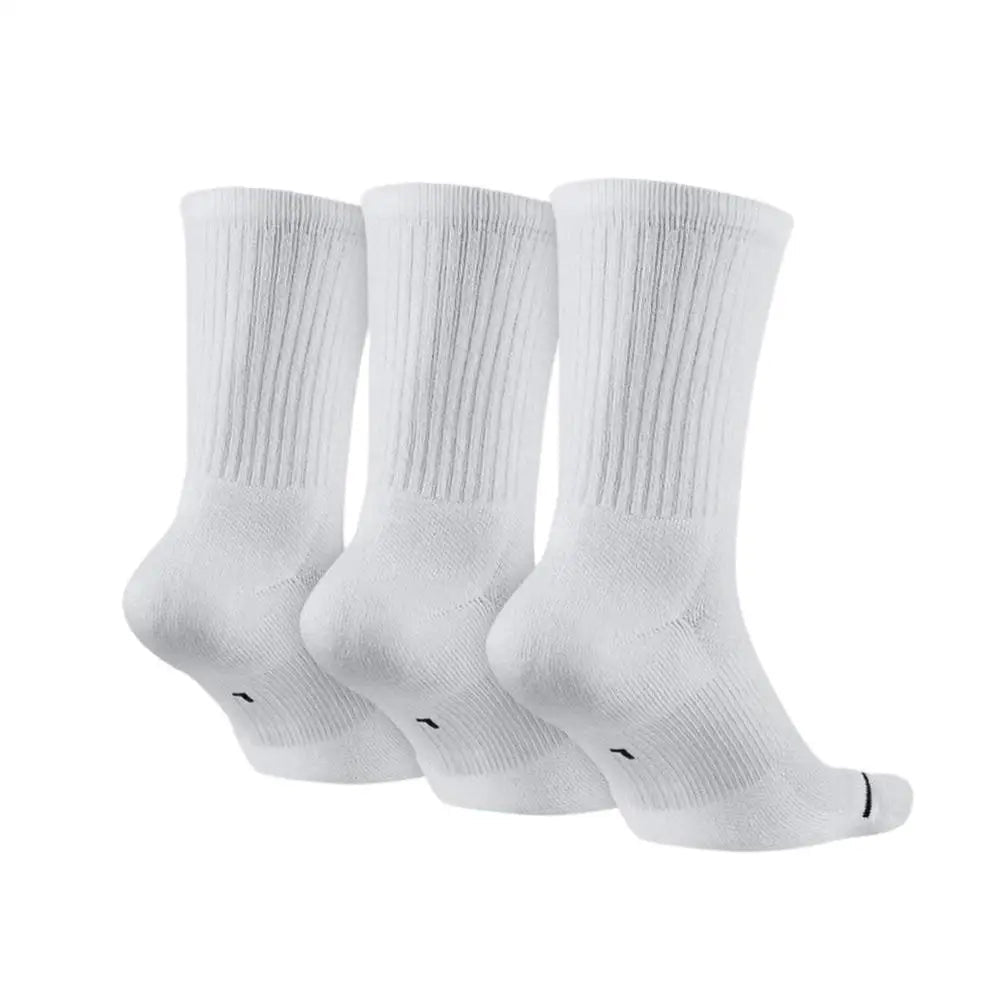 Nike Socks: 3-Pack of Men's and Women's Sports Socks / Basketball Socks / Durable, Moisture-Wicking Cotton Socks SX5545-100 - Kyoukaï