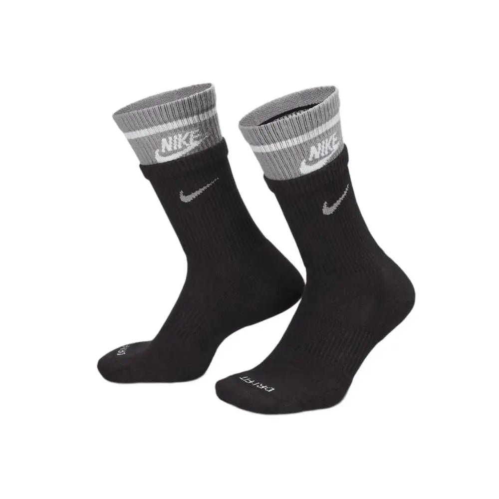Nike Socks: 3-Pack of Men's and Women's Sports Socks / Basketball Socks / Durable, Moisture-Wicking Cotton Socks SX5545-100 - Kyoukaï