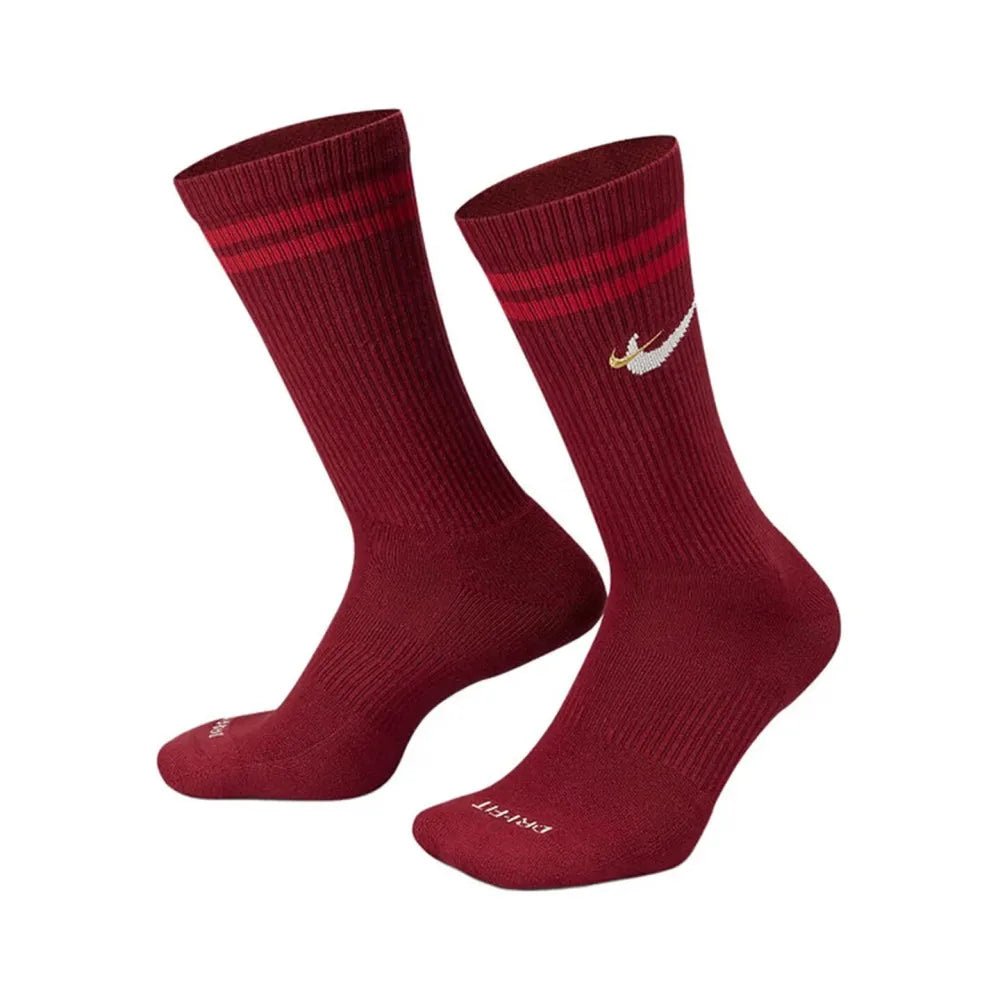 Nike Socks: 3-Pack of Men's and Women's Sports Socks / Basketball Socks / Durable, Moisture-Wicking Cotton Socks SX5545-100 - Kyoukaï