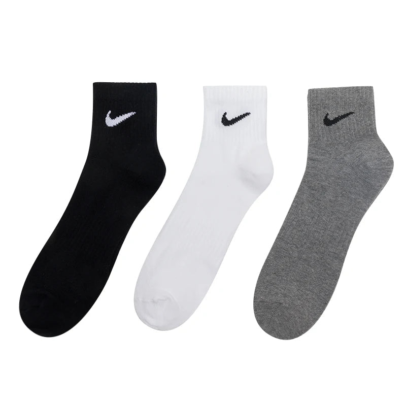 Nike Socks, Men's Socks, Women's Socks, Breathable and Comfortable Basketball Socks, Casual Socks (3 Pairs) - Kyoukaï