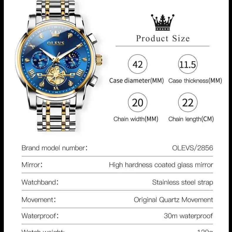 OLEVS 2856 Chronographe Squelette - Kyoukaï
