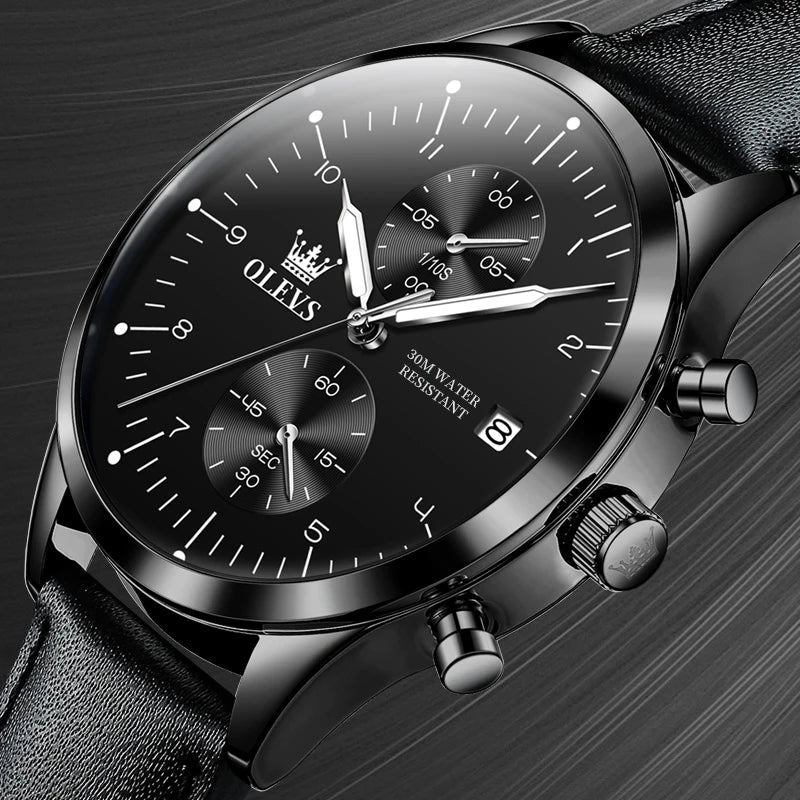 OLEVS 2880 Cuir Chronographe - Kyoukaï