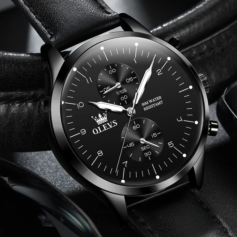 OLEVS 2880 Cuir Chronographe - Kyoukaï