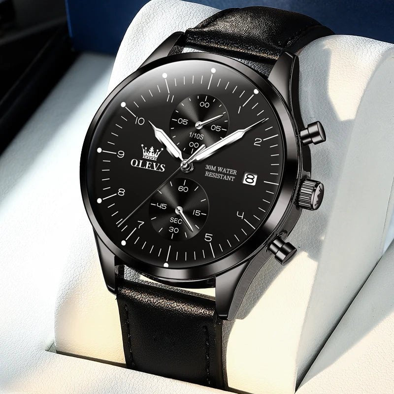 OLEVS 2880 Cuir Chronographe - Kyoukaï