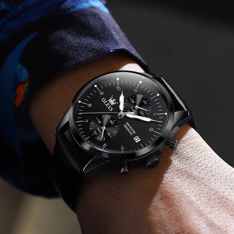 OLEVS 2880 Cuir Chronographe - Kyoukaï