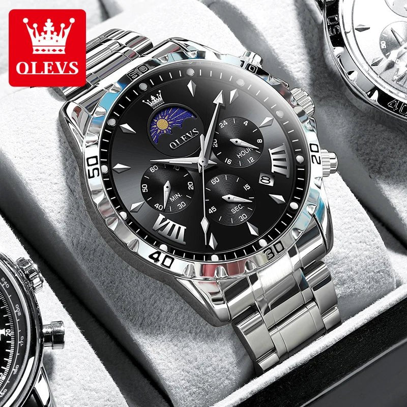 OLEVS 2949 Squelette Phase Lune Homme - Kyoukaï