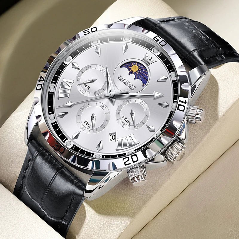 OLEVS 2949 Squelette Phase Lune Homme - Kyoukaï