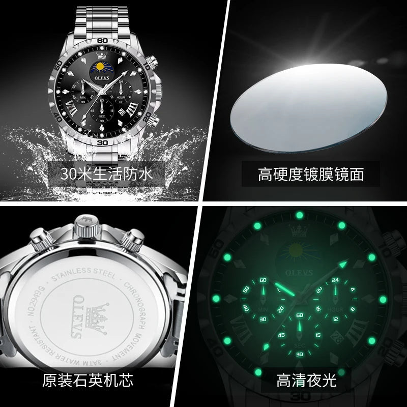 OLEVS 2949 Squelette Phase Lune - Kyoukaï
