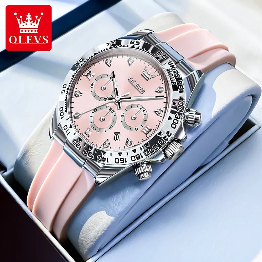 OLEVS 5618 Silicone Chrono Femme - Kyoukaï