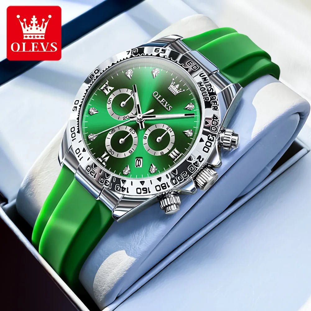 OLEVS 5618 Silicone Chrono Femme - Kyoukaï