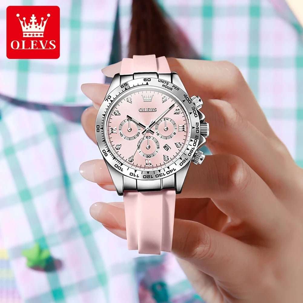 OLEVS 5618 Silicone Chrono Femme - Kyoukaï