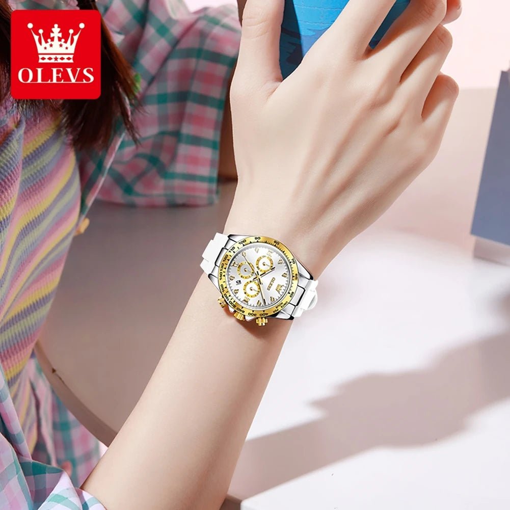 OLEVS 5618 Silicone Chrono Femme - Kyoukaï
