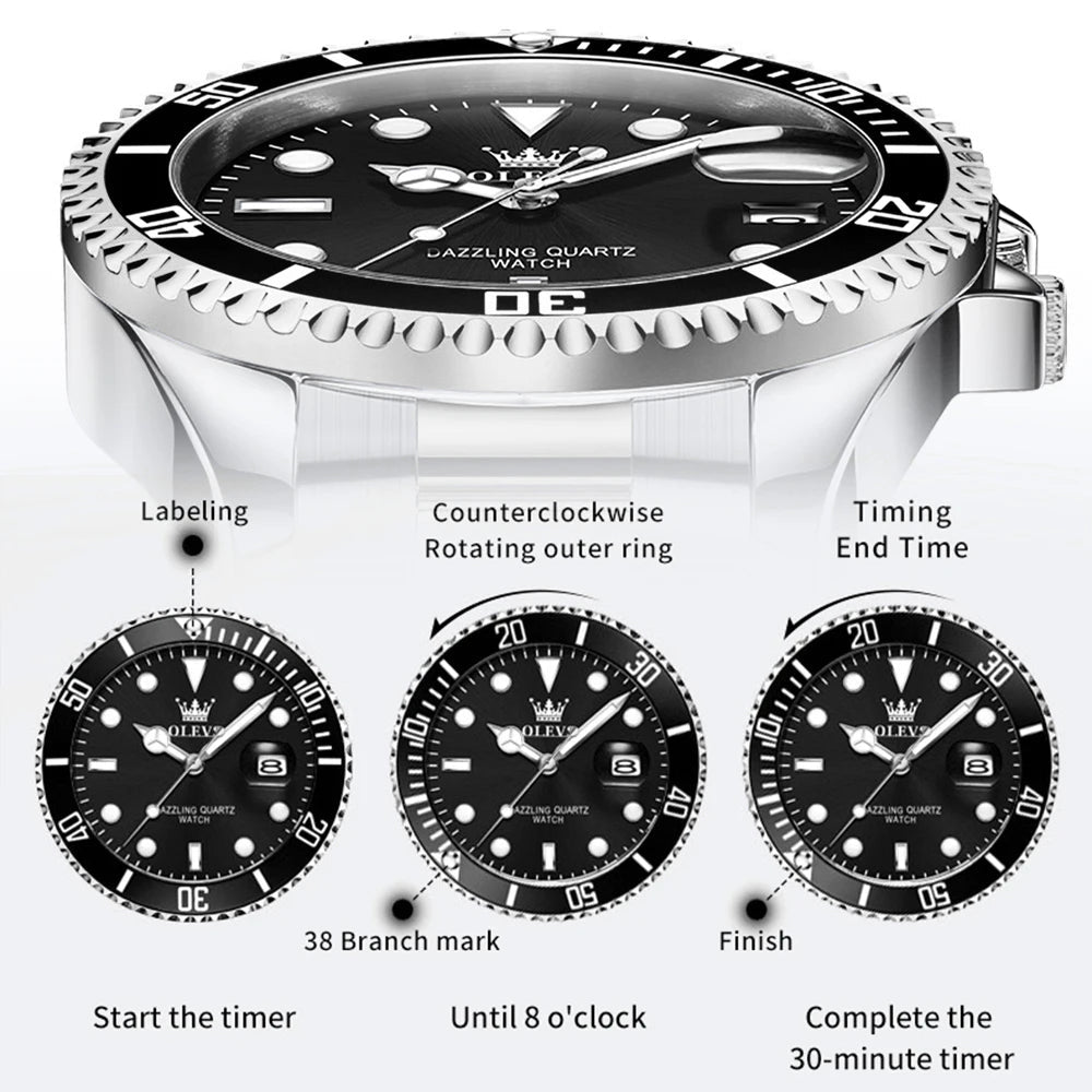 OLEVS 5885 Grande Date Homme - Kyoukaï