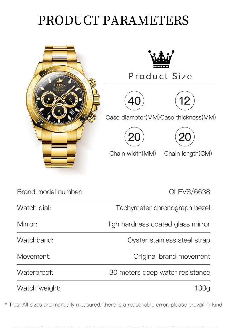 OLEVS 6638 Automatique Chrono - Kyoukaï