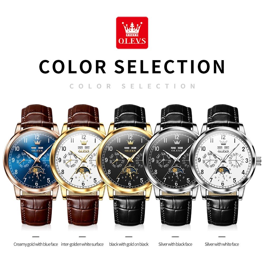 OLEVS 6698 Cuir Double Calendrier - Kyoukaï