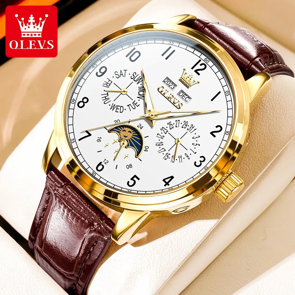OLEVS 6698 Cuir Double Calendrier - Kyoukaï