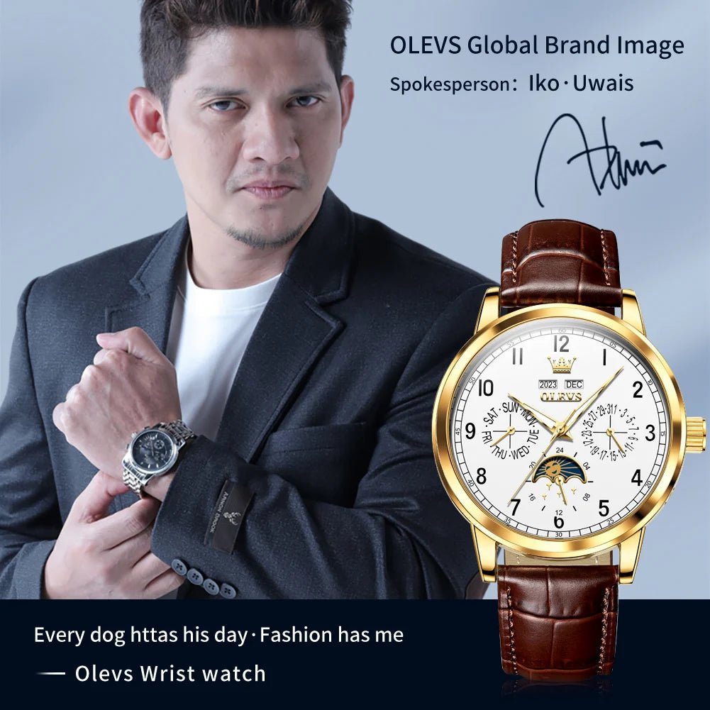 OLEVS 6698 Cuir Double Calendrier - Kyoukaï