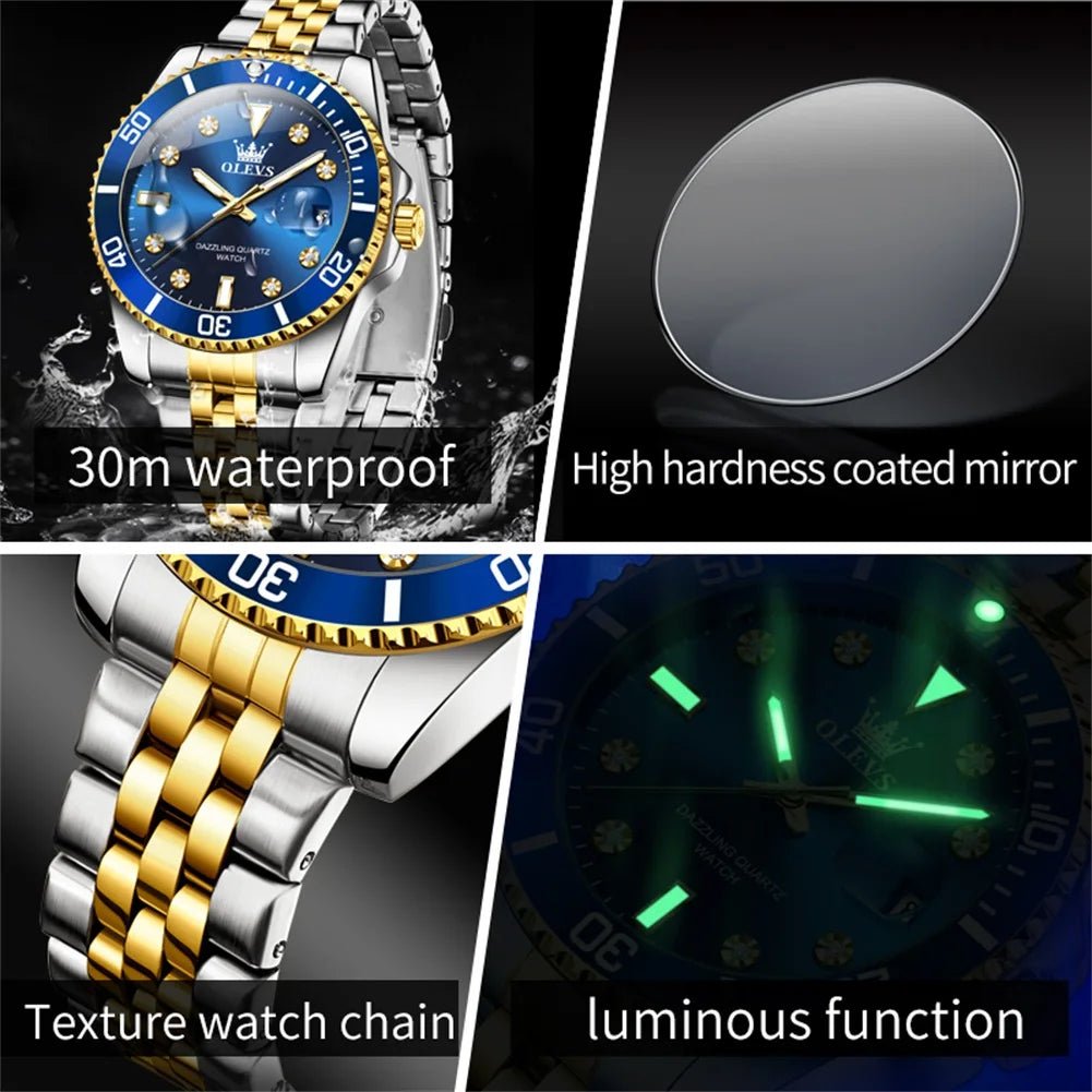 OLEVS 9809 Zircon Date Homme - Kyoukaï