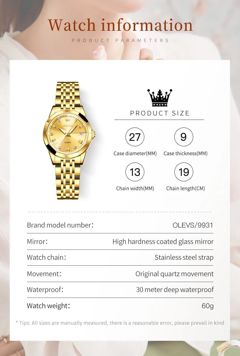 OLEVS 9931 Diamant Romaine Femme - Kyoukaï
