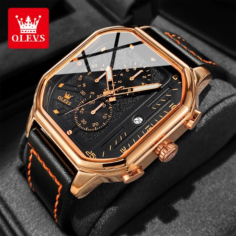 OLEVS 9950 Carrée Cuir - Kyoukaï