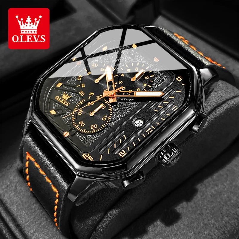 OLEVS 9950 Carrée Cuir - Kyoukaï