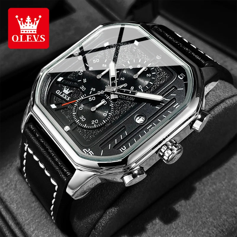 OLEVS 9950 Carrée Cuir - Kyoukaï