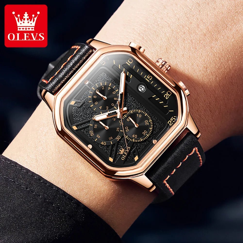 OLEVS 9950 Carrée Cuir - Kyoukaï