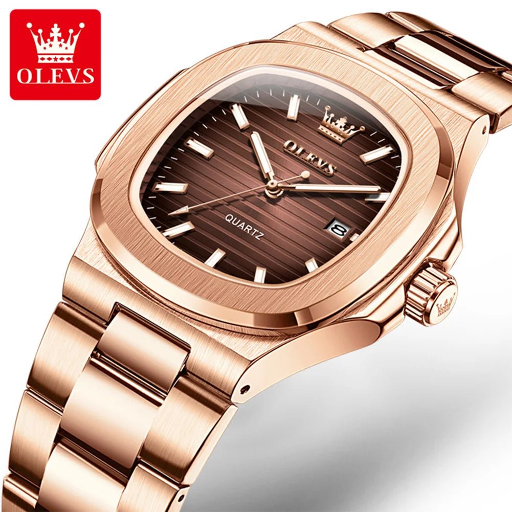 OLEVS Carrée Or Rose Homme - Kyoukaï