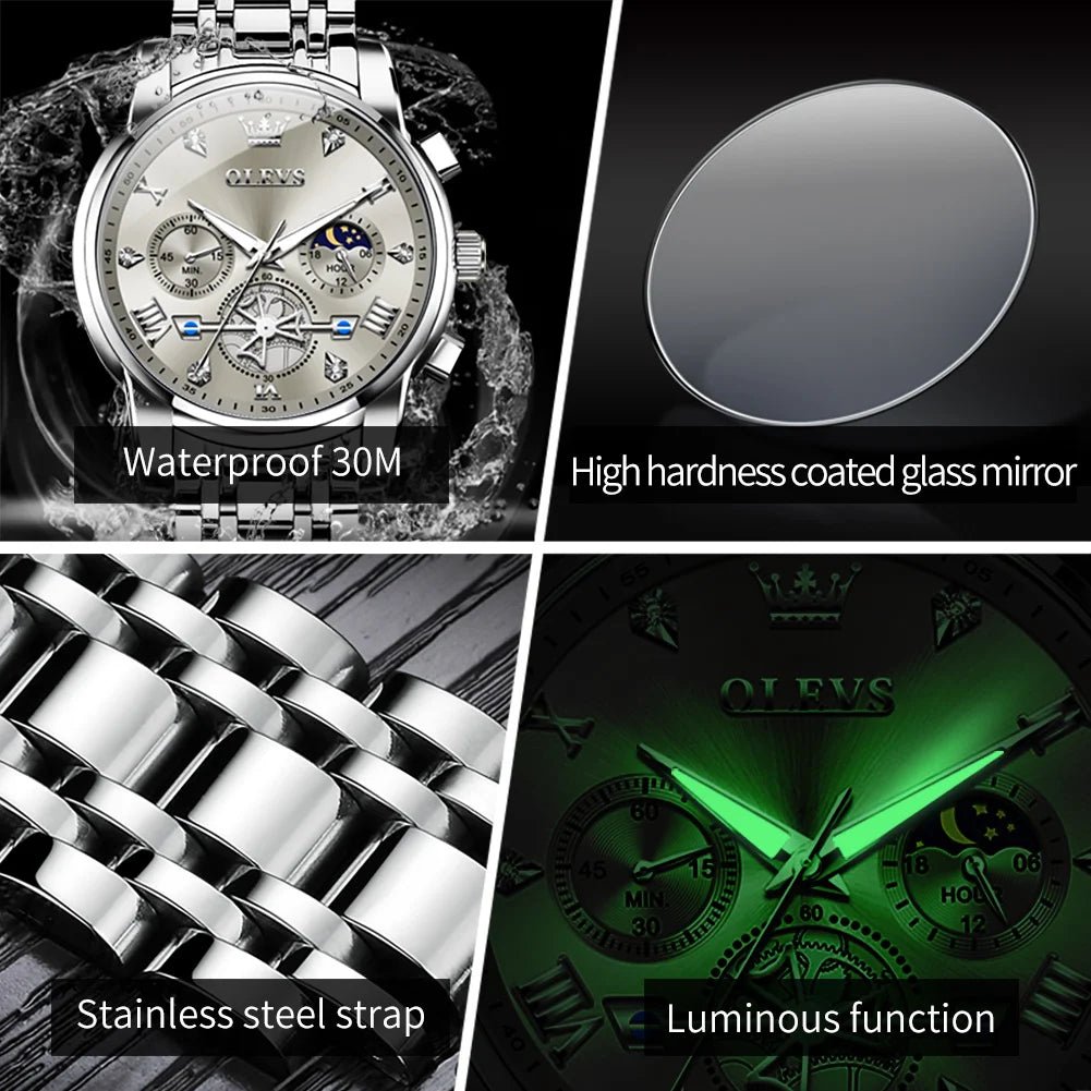 OLEVS Chronographe Phase Lune - Kyoukaï