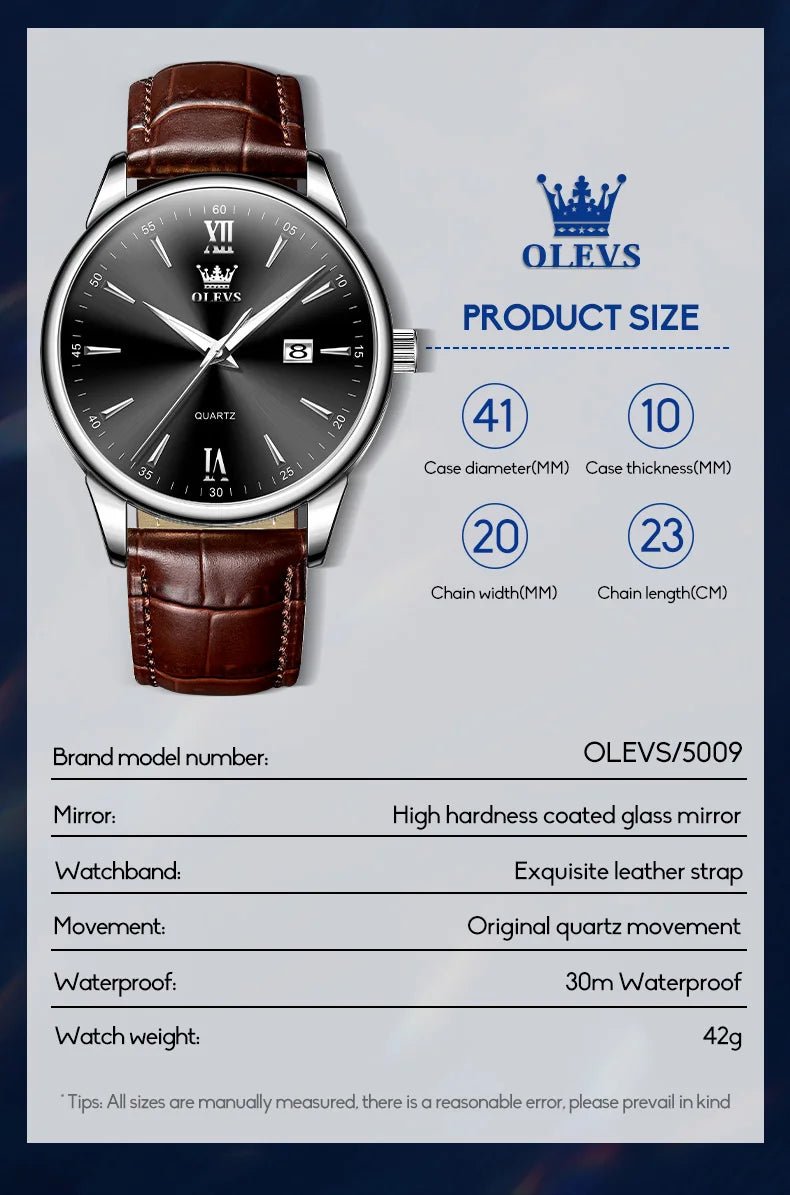 OLEVS Cuir Casual Homme - Kyoukaï