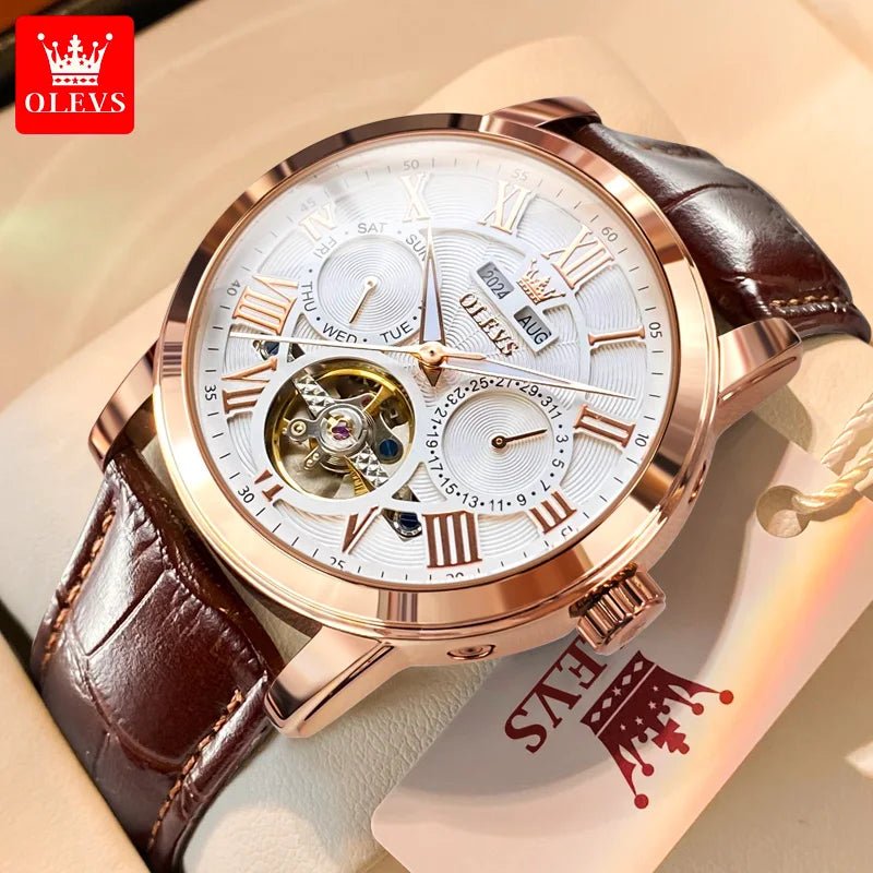 OLEVS Cuir Phase Lune Chrono - Kyoukaï