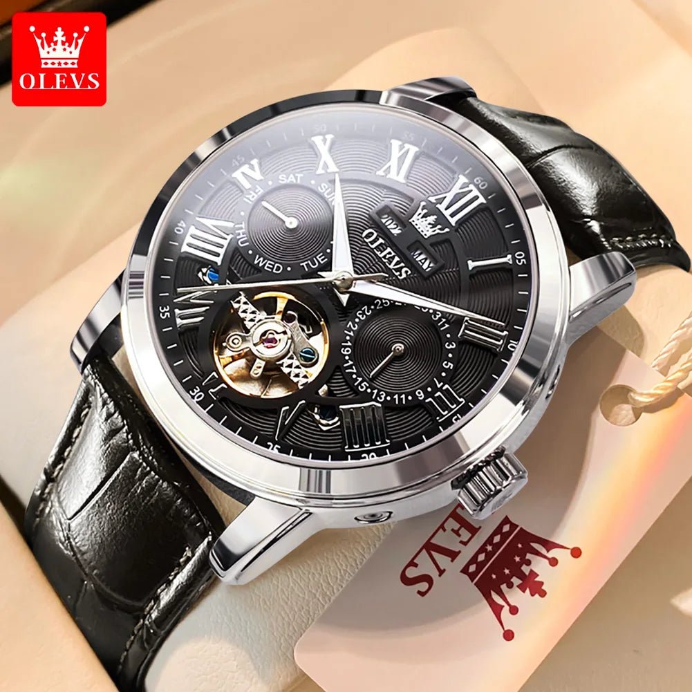 OLEVS Cuir Phase Lune Chrono - Kyoukaï