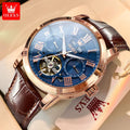 OLEVS Cuir Phase Lune Chrono - Kyoukaï