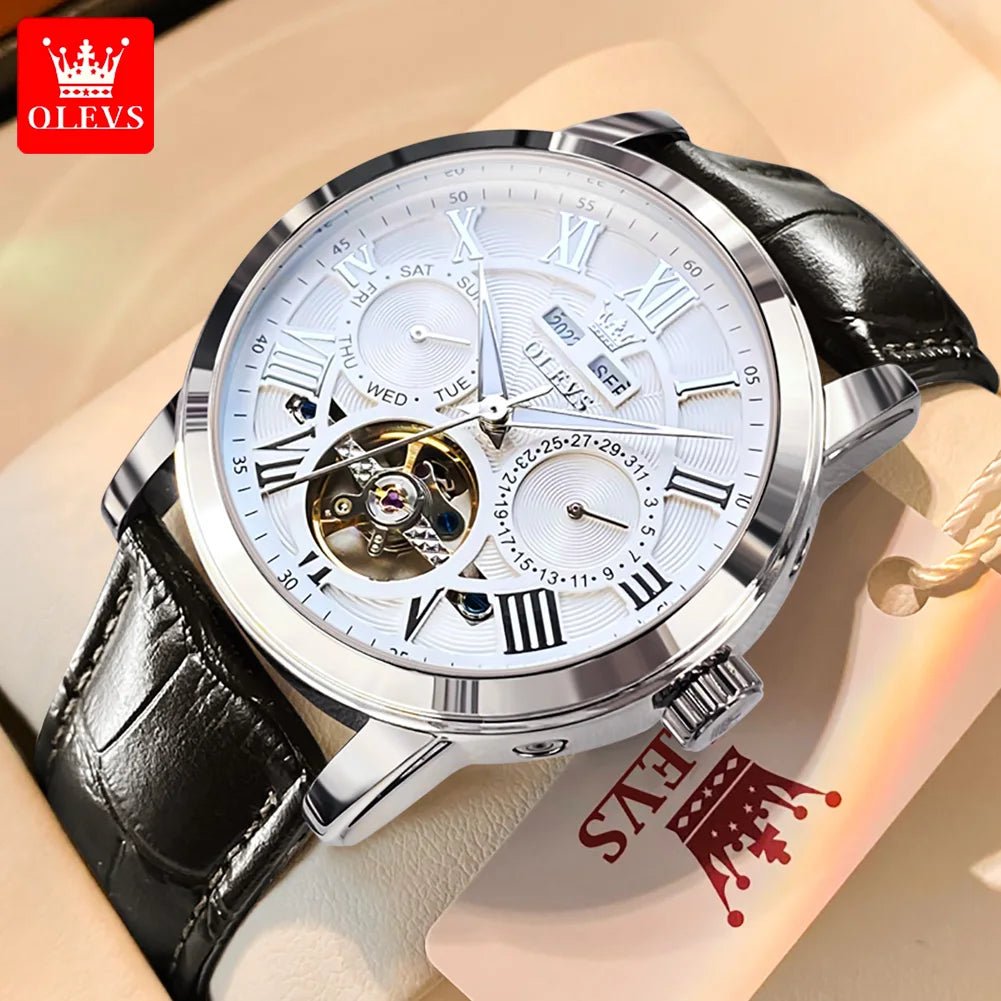 OLEVS Cuir Phase Lune Chrono - Kyoukaï