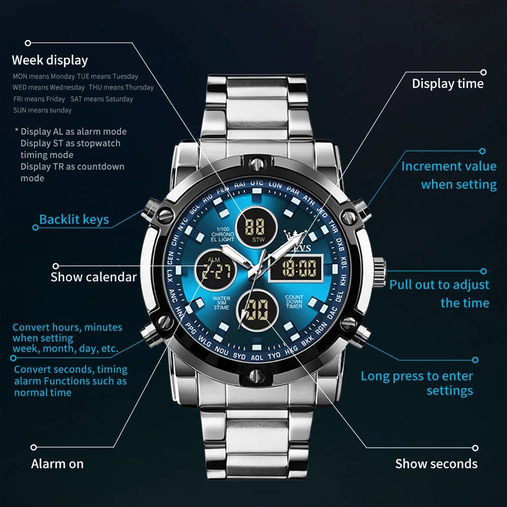 OLEVS Montre Électronique Homme - Kyoukaï
