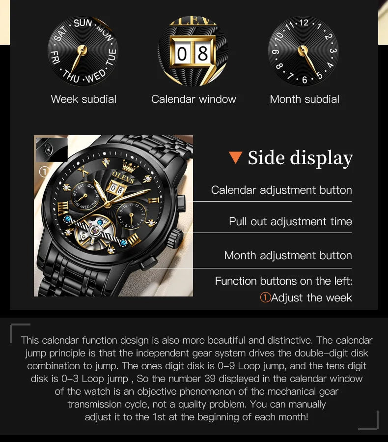 OLEVS Tourbillon Automatique Homme - Kyoukaï