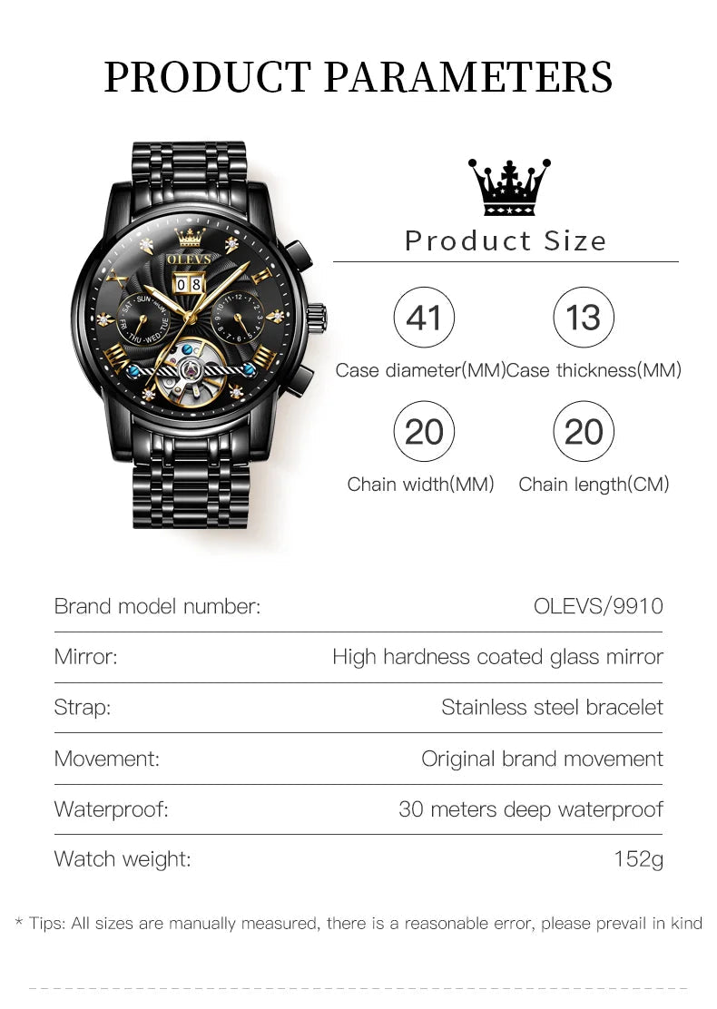 OLEVS Tourbillon Automatique Homme - Kyoukaï