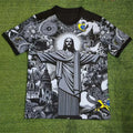 Summer Football Training Top Brazil Special Edition Jesus Black Grey Football Jersey Adult Children Outdoor Quick-drying Tshirts - Kyoukaï