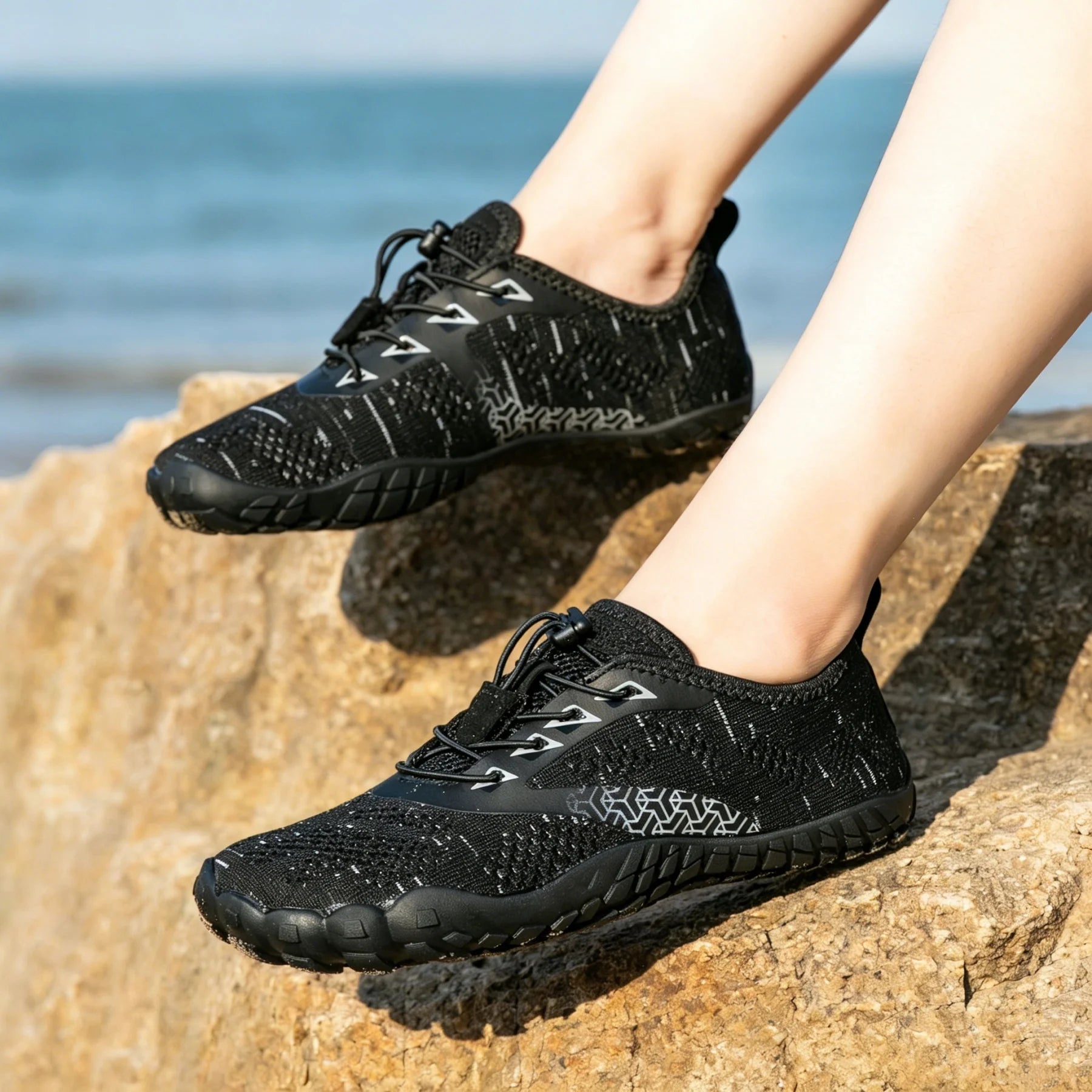 Wide Toe Zero Barefoot Shoes Mens Minimalist Water Shoes Breathable for Walking Rock Climbing Wrestling Trail Running Sneakers - Kyoukaï